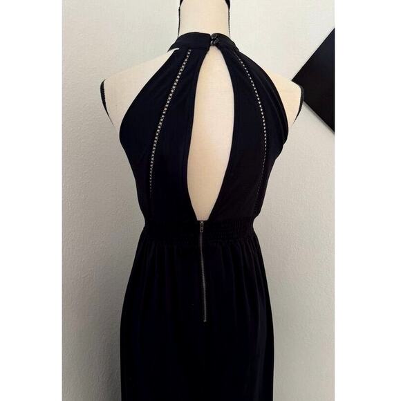 Womens Black Halter Neck Sleeveless Maxi Dress Size S Poof New York Macy's - Picture 8 of 10